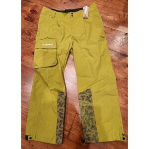 NWT adidas Mens Large TERREX 3-LAYER Nylon Snow Pants Olive HC7717 $400